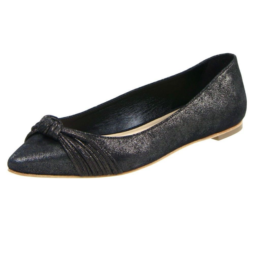 Loeffler Randall Black Metallic Flats